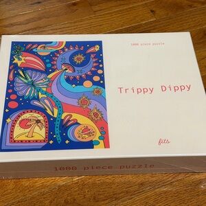 Trippy Dippy 1000-Piece Colorful Psychedelic Puzzle